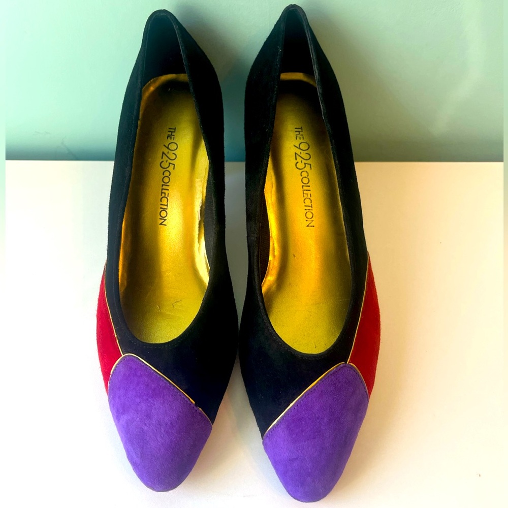 Vintage 1980s Colour Block 925 Collection 2.5 inch Heels Size 8